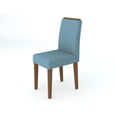 Imagem de Conjunto 2 Cadeiras Amanda Imbuia/animale Azul - New Ceval