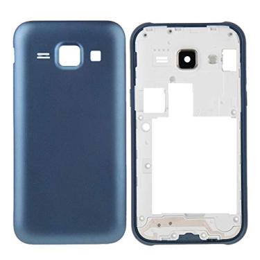 Imagem de Peças de substituição capa completa (moldura do meio + tampa traseira da bateria) para Galaxy J1 / J100 (azul) peças de telefone (cor: azul)