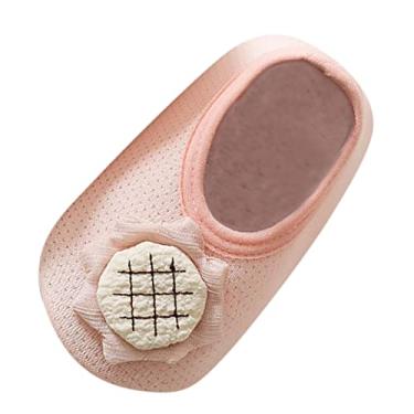 Imagem de Squeaky Shoe Meias infantis para crianças Chão de Bebê Meias de Bebê Meias de Primavera Macio Meias Petite Sapatos Tamanho 3, Rosa, 0-3 Months Infant