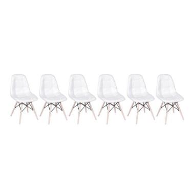 Imagem de Conjunto 6 Cadeiras Eames Eiffel Botonê - Branco - Abra Casa