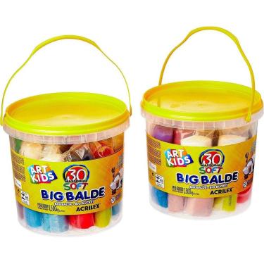 Imagem de Kit 2 Massinha De Modelar Soft Big Balde Acrilex