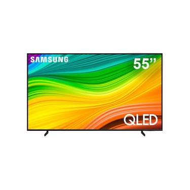 Imagem de Smart TV 55" QLED 4K Samsung 55Q60D, Tecnologia de Pontos Quânticos, Design AirSlim, Gaming Hub, AI Energy Mode, Som em Movimento Virtual, Alexa
