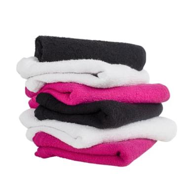 Imagem de Kit 10 Toalha de Manicure e Pedicure100% Algodão 35g Salão de Beleza 28x45cm P/unha - Preta