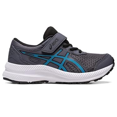 Imagem de ASICS T nis de corrida infantil Contend 8, Transportador cinza/azul (Island Blue), 11 Little Kid