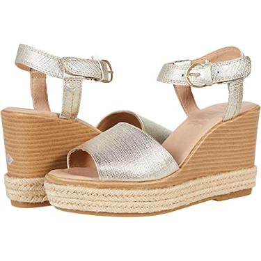 Imagem de Sperry Sandália feminina Fairwater Plushwave com alpargata, dourada, 39, Dourado, 38