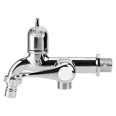 Imagem de Torneira de água, Torneira da Máquina de Lavar Roupa G1/2 Com Alça Dupla, Torneira de água, Pia da Cozinha, Torneira de Lavanderia para Casa, Banheiro, Varanda, (Bico de máquina