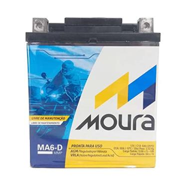 Imagem de Bateria Moura AGM Vrla Para Motocicletas Ma6-D 12V 6Ah - Polo Direito