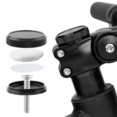 Imagem de YUTUING Suporte para bicicleta AirTag, suporte oculto para haste de bicicleta de 3,5 cm, proteção antifurto para rastreador GPS, suporte à prova d'água para tampa de fone de ouvido, preto