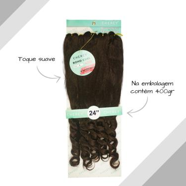 Imagem de Cabelo Boho Curl Fibra Sintética 400g Para Crochet Braids