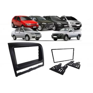 Imagem de Moldura dvd 2 din palio weekend ideia siena 05 á 2012 preta - JHOLSOM 