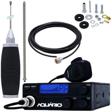 Imagem de Rádio Px 40 Canais Antena Inox 2,70m Alongador 60cm Cabo 5,5m Parafuso