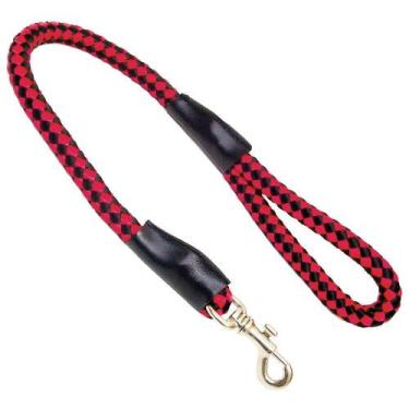 Imagem de Guia Roliça AMF Cães Xadrez Vermelho e Preto - 2 (100cm) - AMF Pet