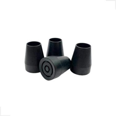 Imagem de Kit 4 Pé Nivelador Sapata Borracha Pé de Muletas/Bengalas 2,54cm 1 Pol