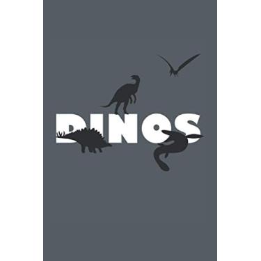 Imagem de Dinos: Dinosaurier Notizbuch 6" x 9" Kariert Stegosaurus Flugsaurier Mosasaurus