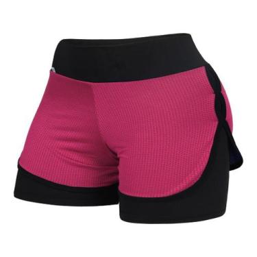 Imagem de Kit 3 Short Duplo Ginástica Feminino duas cores Fitness Ginástica Acad
