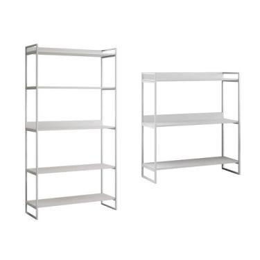 Imagem de Kit Industrial Estante Guaecá 180x95 E Aparador 3 Prateleiras Córdoba 