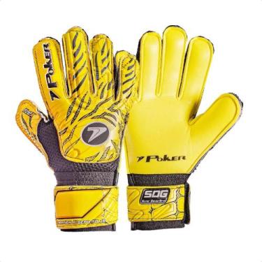 Imagem de Luva Futebol de Campo Poker Semi Profissional Champion 8, T10, Amarelo