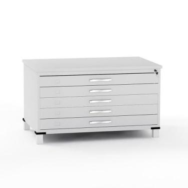 Imagem de Mapoteca em Aco 05 Gavetas Pandin Cinza Cristal