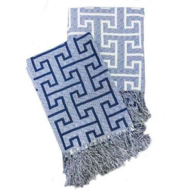 Imagem de Xale para Sofá CRETA 1,40mx1,60m Granel Cor 24: Azul - LOVE4HOME