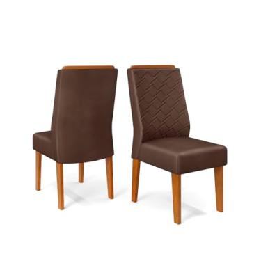 Imagem de Conjunto Kit 2 Cadeiras de Jantar Lidia Dj Móveis Freijó veludo Moca