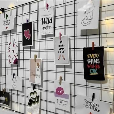Imagem de Memory Boards: Painel Quadriculado Preto para Fotos - Technox Comercio