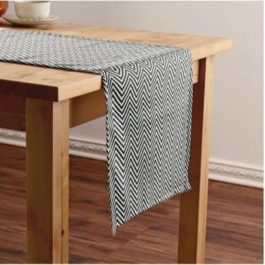 Imagem de Caminho de Mesa Missoni Preto/Branco - FASTLAR, 43x220cm
