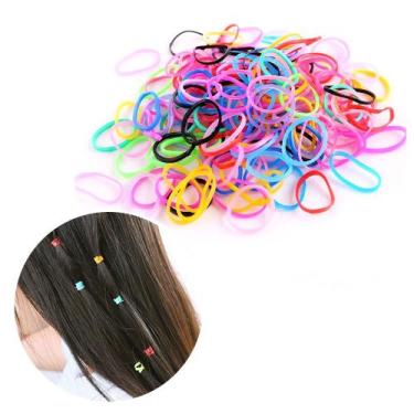 Imagem de 5pcts De 500 Elásticos De Silicone Coloridos Para Cabelo - Neoimp