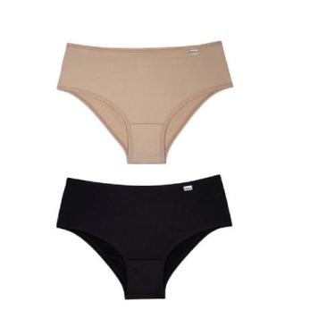 Imagem de Kit com 4 Calcinhas Del Rio Laterais Largas 50509, Mousse, G