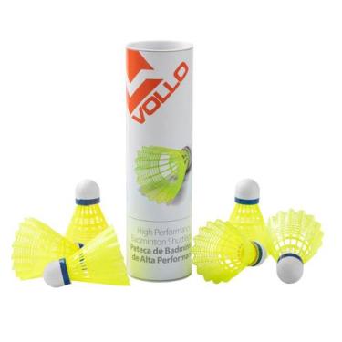 Imagem de Kit 6 Petecas de Badminton Vollo de Nylon Com Tubo - Ref VB600, UNICO,