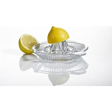 Imagem de DUHALINE Espremedor de limão, espremedor de frutas cítricas portátil, espremedor manual de cristal com alça e bico para suco fresco, laranja limão, vidro transparente pesado