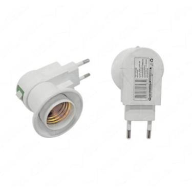 Imagem de Soquete E27 Com Adaptador Para Tomada e Botão Liga Desliga  - BESTFER