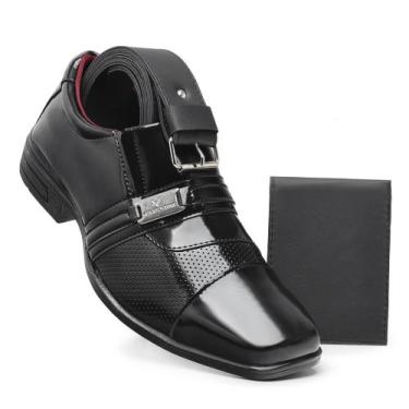 Imagem de Sapato Social Masculino Vegas Store Verniz, Preto, 41