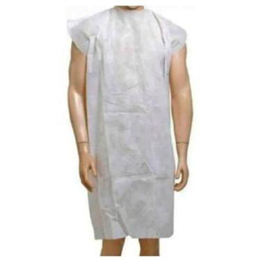 Imagem de Avental Descartável Tnt 20g Manga Curta Branco 100 Unidades - Dejamaro