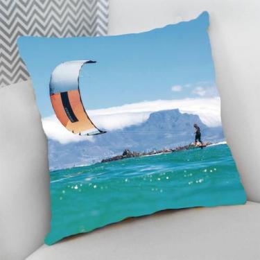 Imagem de Almofada Decorativa Cheia c/ Zíper 40x40 cm Náutico Oceania Praia Mar 