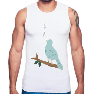 Imagem de Regata Passarinho Cantando - Foca na Moda, Branco, GGG