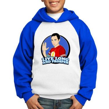 Imagem de Moletom Infantil Sheldon Spock - Foca na Moda, Branco, Azul, 10