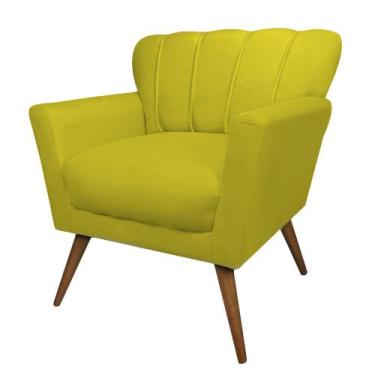 Imagem de Poltrona Decorativa Estofada Sala de Estar Escritório Quarto Leitura P