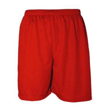 Imagem de Kit com 10 Calções Esportivos na Cor Vermelho - TRB