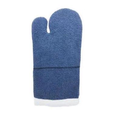 Imagem de Luva Grafatex Mão De Gato Azul Cano Curto 35cm - Lamare - LAMRE