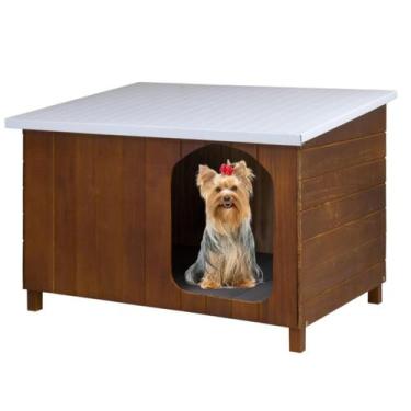 Imagem de Casinha Cachorro Criadeira Pequena N2 Resistente Teto Galvanizado - Ap