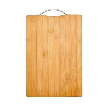 Imagem de Tábua De Corte Bambu Churrasco Cozinha C/ Alça Resistente - Kadê