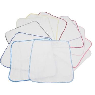 Imagem de 50 Fralda Boca Quadriculada 33x33cm Com Croche - Dugu