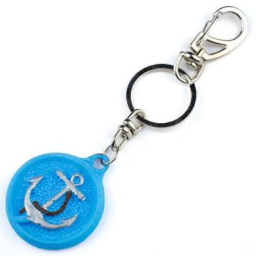 Imagem de Chaveiro Marinheiro Âncora Azul 13 cm em Resina - Lua Mística - 100% O