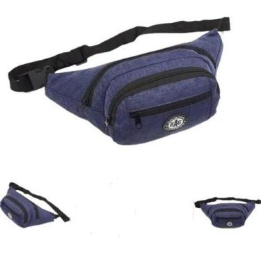 Imagem de Pochete Masculina Moderna Em Lona De Qualidade - Bag, Azul