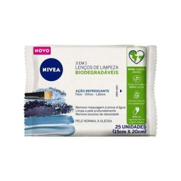Imagem de Lenço de Limpeza Demaquilante Nivea Ação Refrescante com 25 Unidades