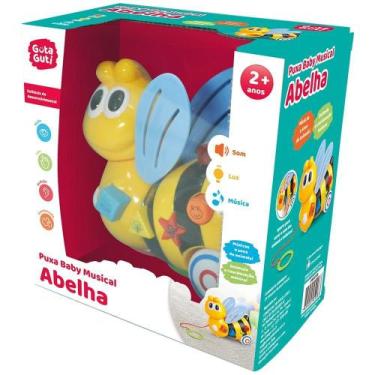 Imagem de Abelha infantil baby com rodinhas + som e luz a pilha na caixa - DM TO