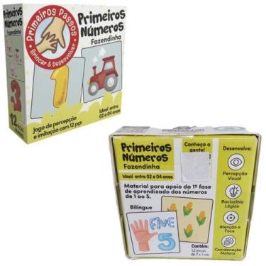 Imagem de Jogo de Percepção Primeiros Números Bilíngue Fazendinha Primeiros Pass