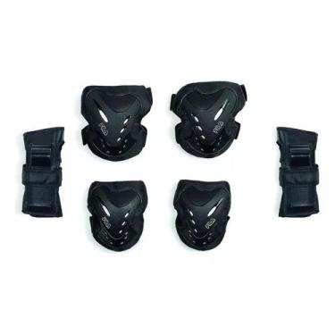 Imagem de Kit de proteção infantil Para Patins Skate Bike Patinete Rosa ou Preto