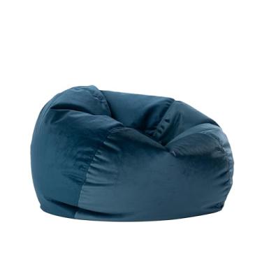 Imagem de Cadeira para pufe 76,2 cm, macia aveludada, móveis para crianças e adolescentes, perfeita para ler, jogar videogame ou relaxar - Pavão