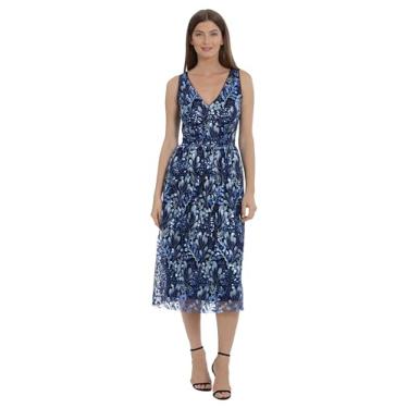 Imagem de Maggy London Vestido feminino de paetê para festas de fim de ano para eventos, coquetéis, convidadas, azul floresta, multi, Floresta - Azul Multi, 52